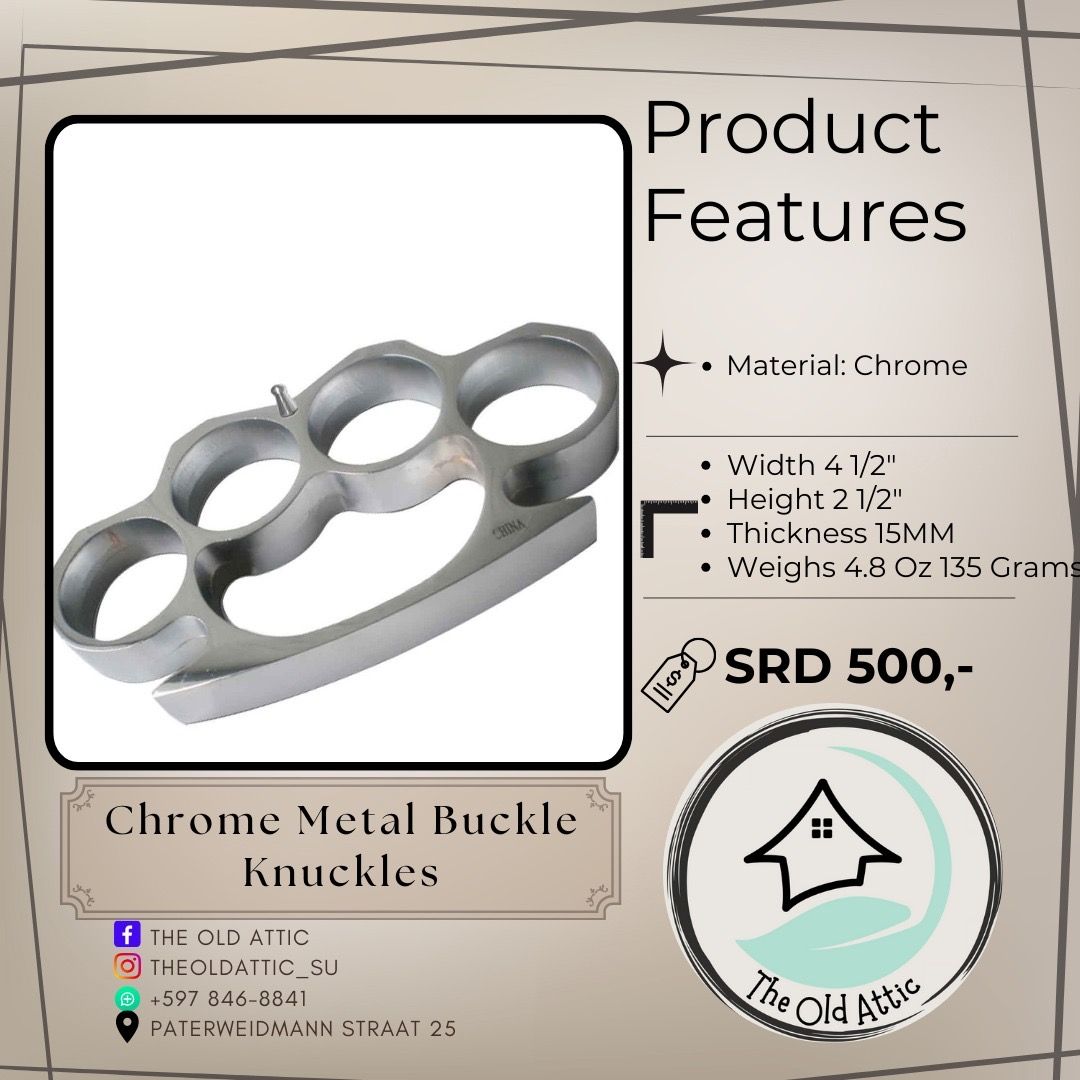 Chrome metal buckle knuckles _0