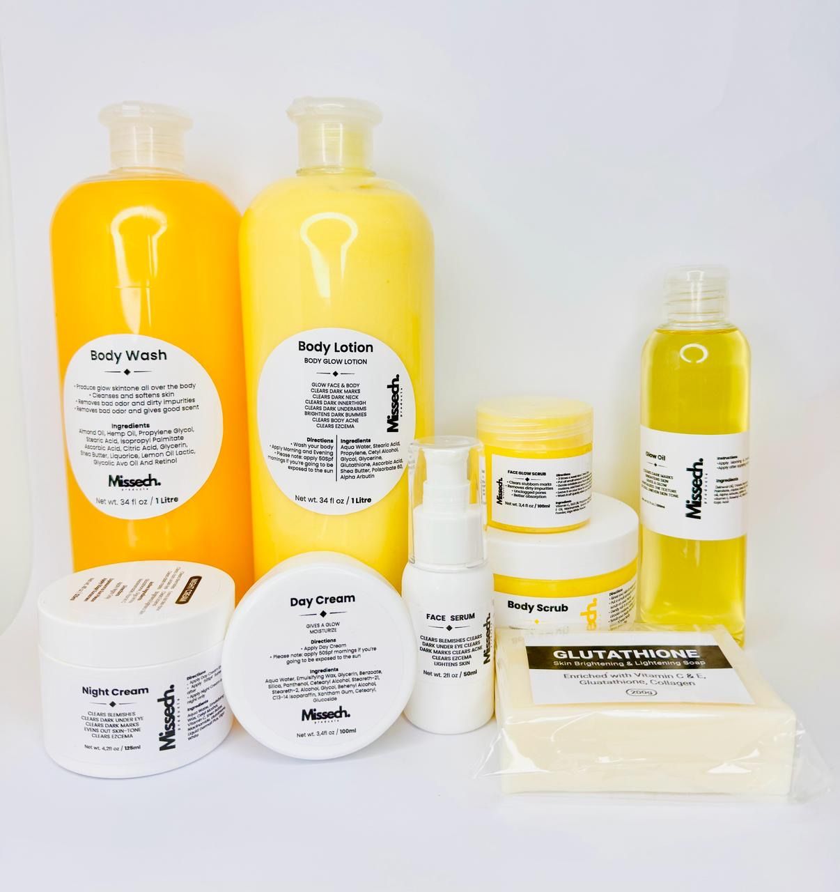 Glutathione Face Set & Body Full Set & Body Scrub_0