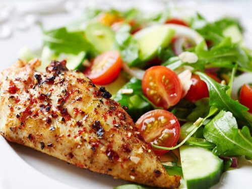 Grilled Chicken Breast with House Salad_0