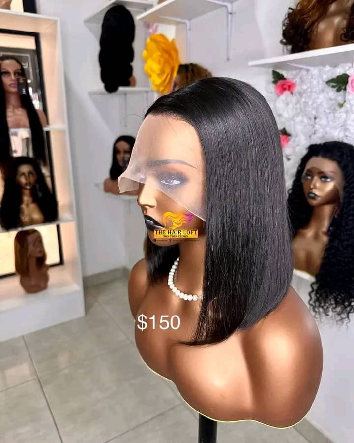 10" 5*5 bob wig_0