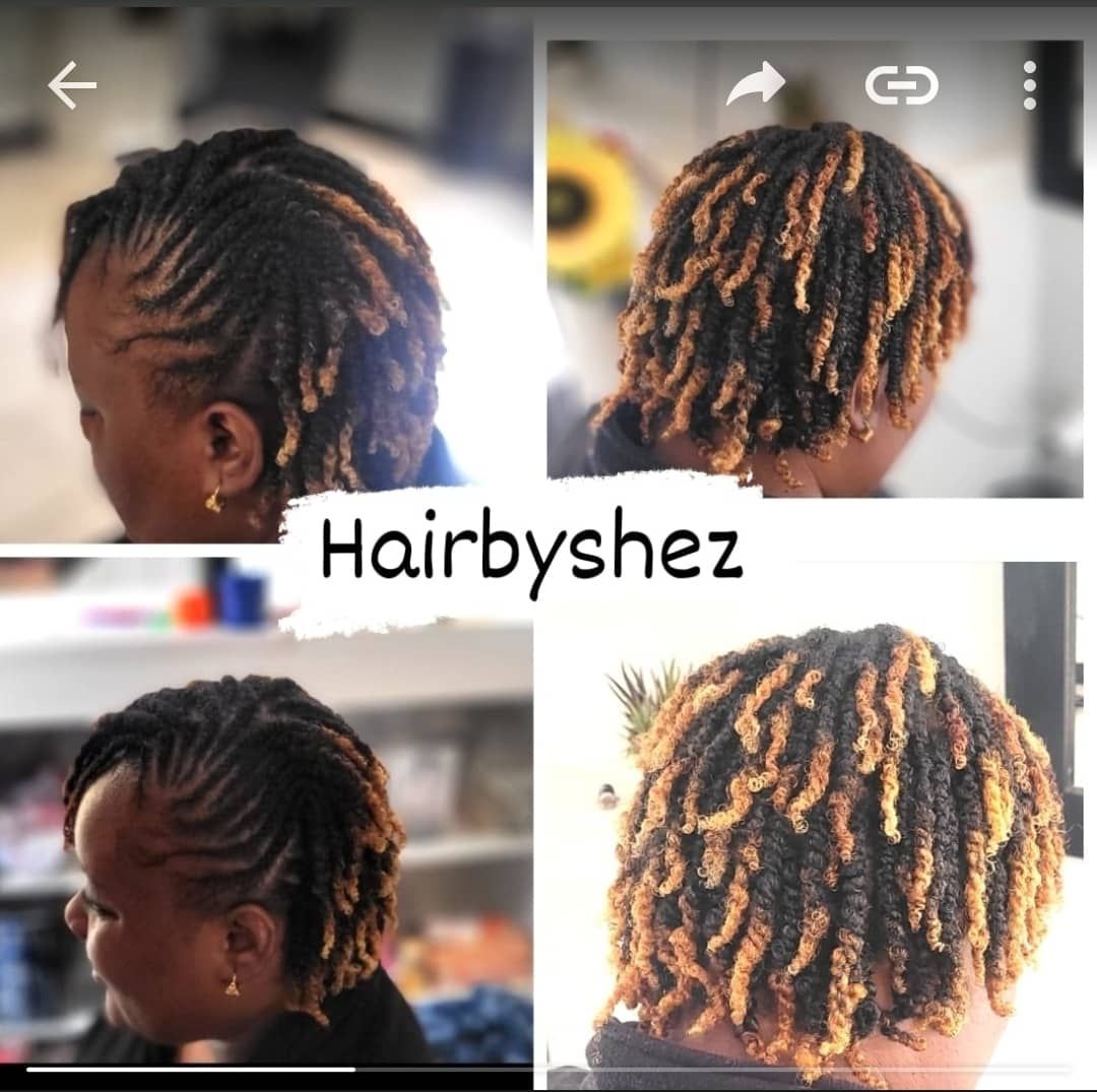 Short tinted hairstyle _0