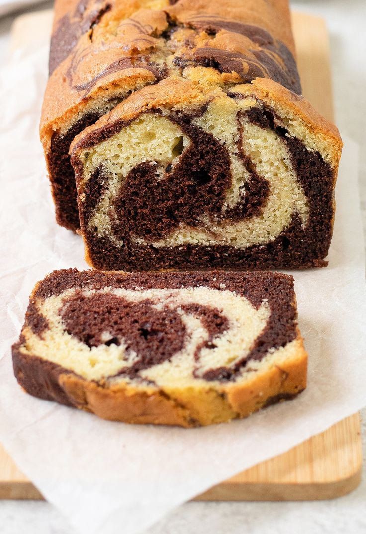 Marble loaf cake_0