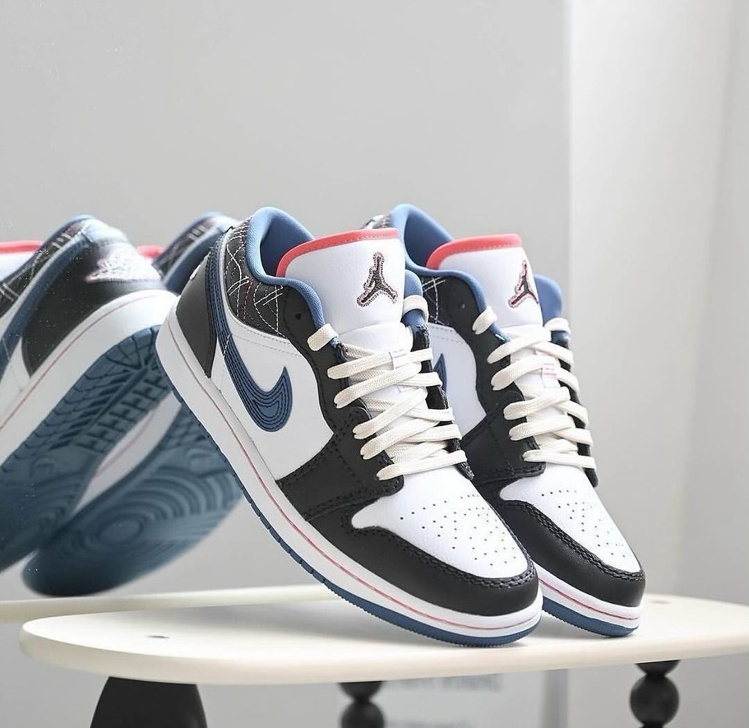 Air Jordan 1 Low Blue Sashiko_0