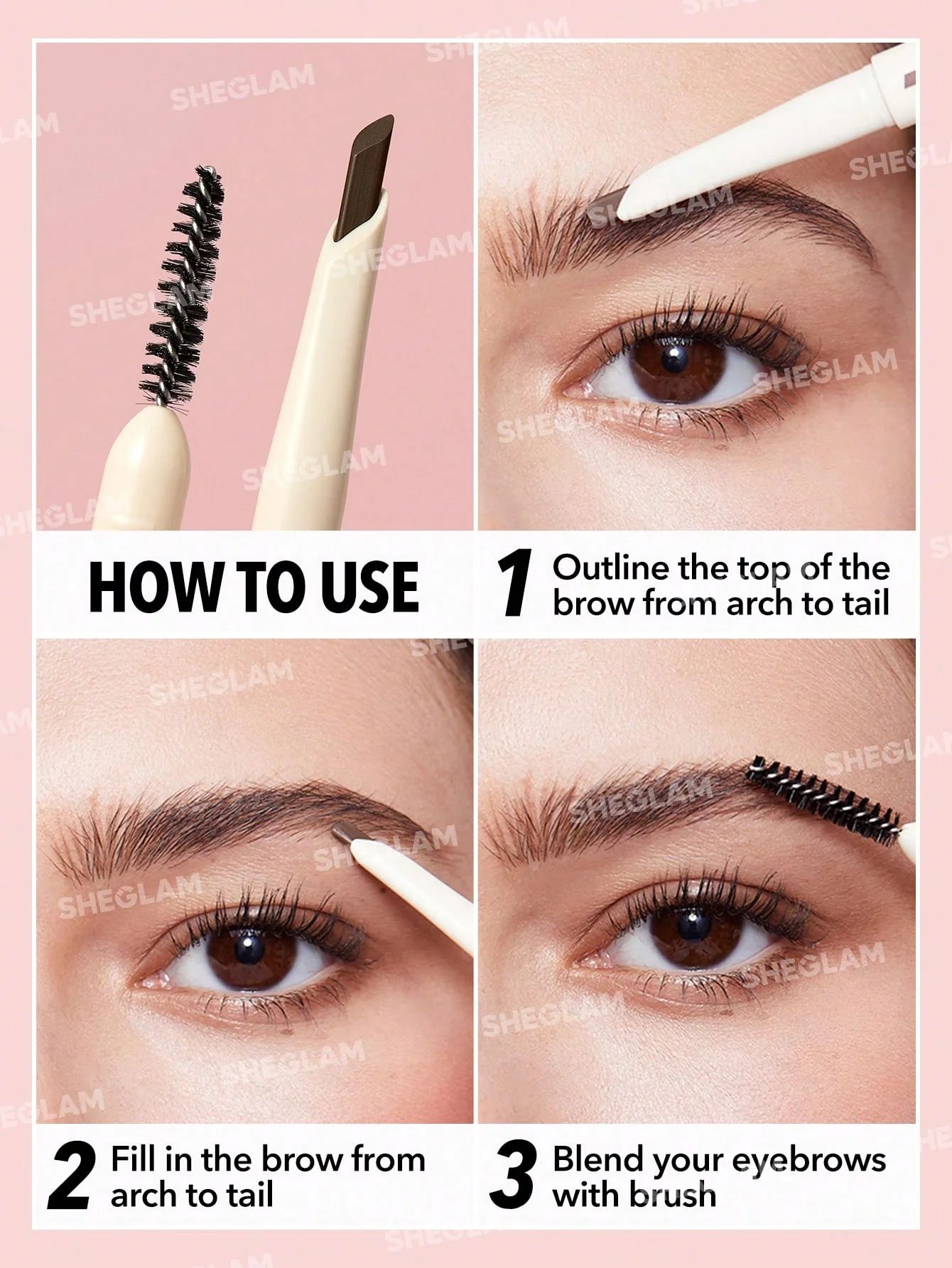 SHEGLAM Better Brows Long Lasting Eyebrow Pencil - Taupe_4