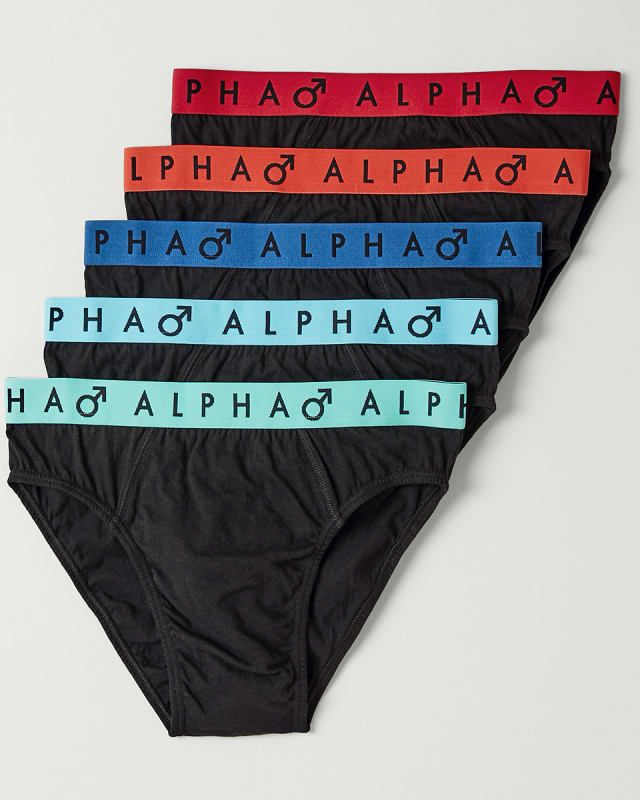 Anko | 5 Pack Attached Elastic Hipster Briefs | Blkbright_0