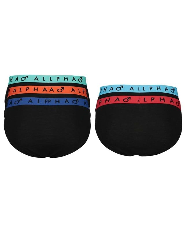 Anko | 5 Pack Attached Elastic Hipster Briefs | Blkbright_1