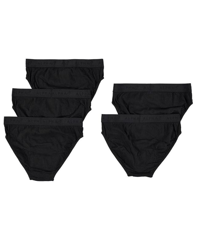 Anko | 5 Pack Attached Elastic Hipster Briefs | Black_2