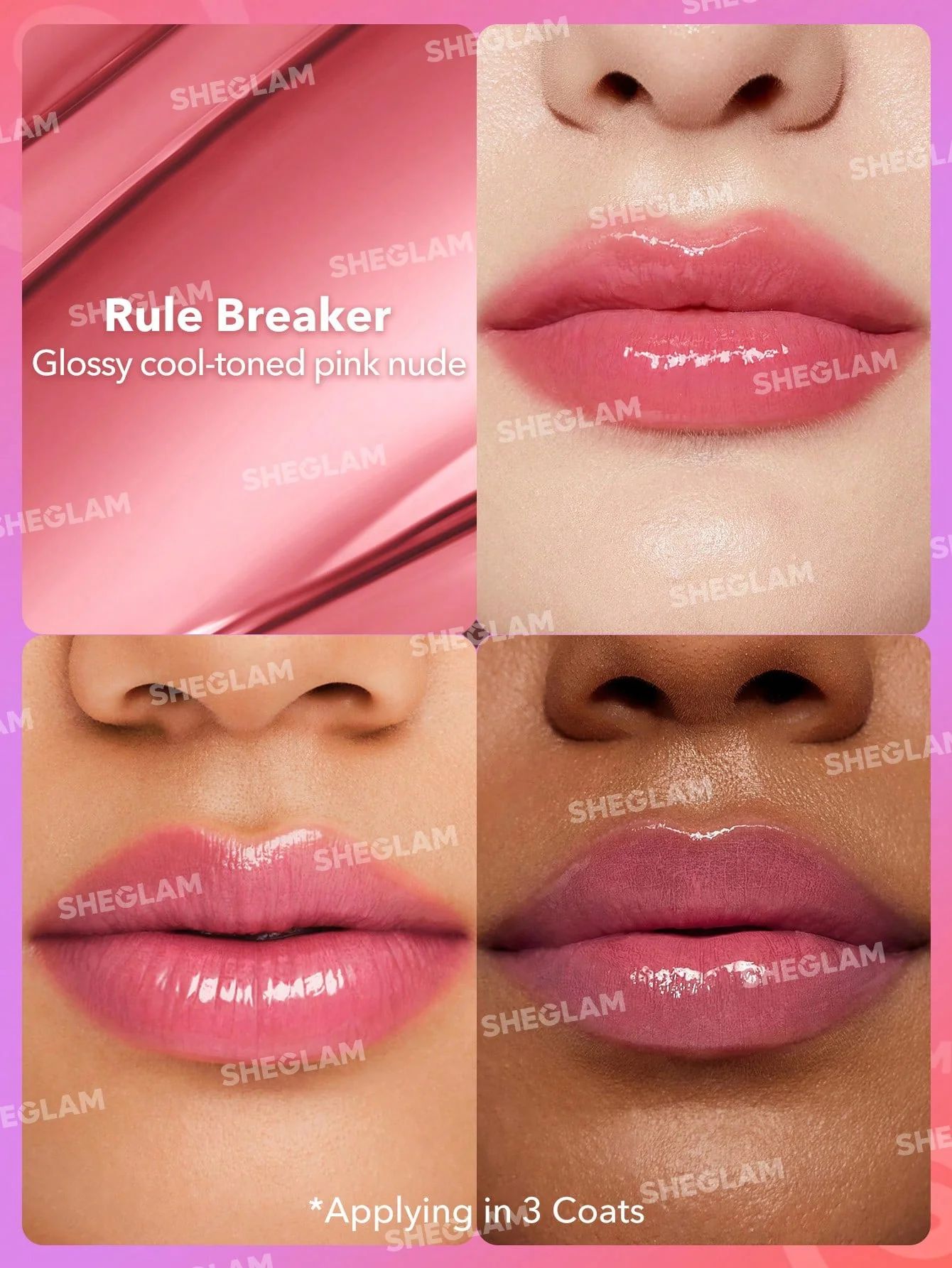 SHEGLAM Mirror Kiss High-Shine Lipstick - Rule Breaker_2