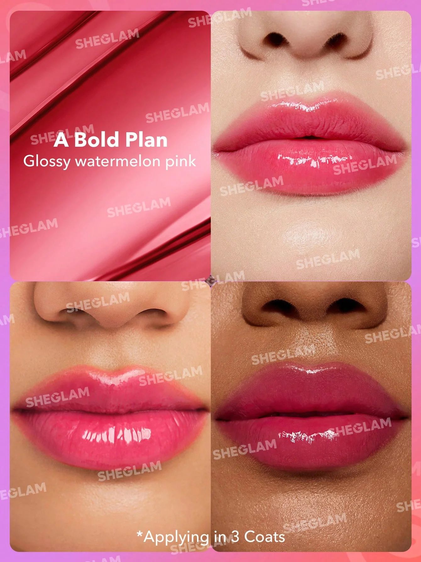 SHEGLAM Mirror Kiss High-Shine Lipstick - A Bold Plan_1