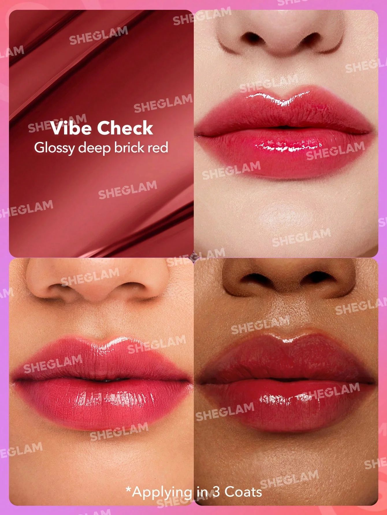 SHEGLAM Mirror Kiss High-Shine Lipstick - Vibe Check_2