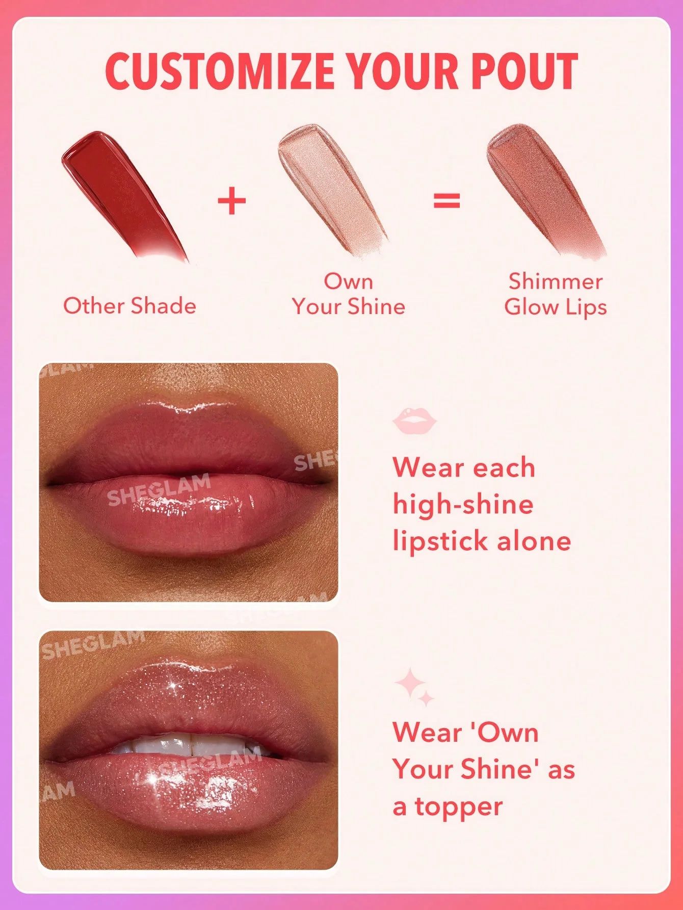 SHEGLAM Mirror Kiss High-Shine Lipstick - Own Your Shine_3