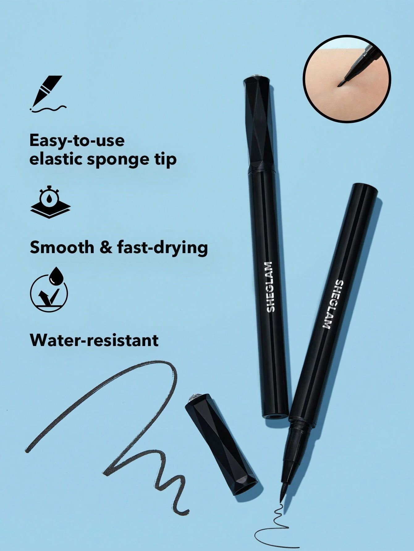 SHEGLAM On Fleek Long Lasting Liquid Eyeliner - Black_2