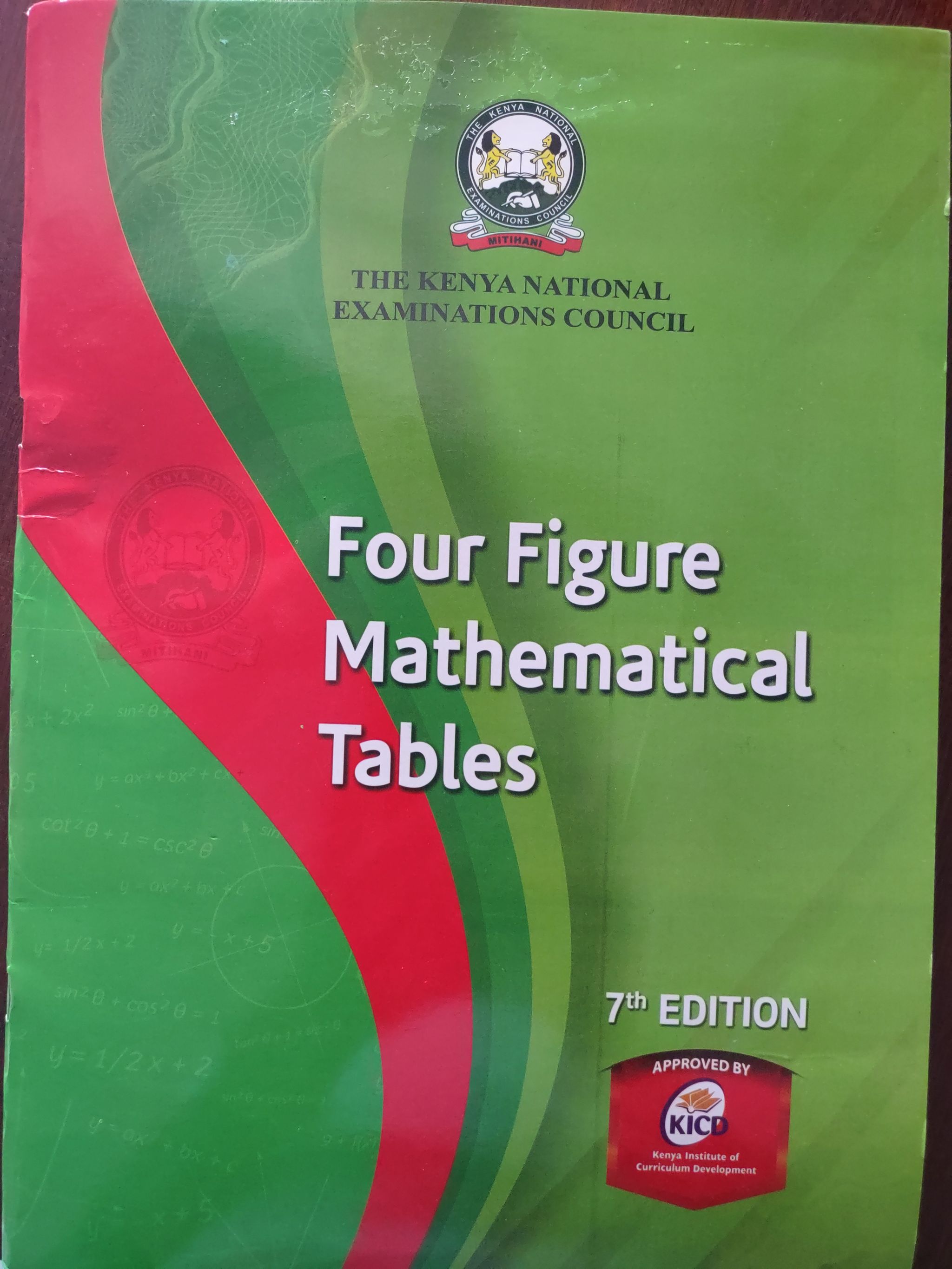 KNEC Mathematical Table 7th Edition _0