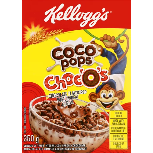 Coco Pops Choc'O's Chocolate Flavoured Wholewheat Cereal 350g_0