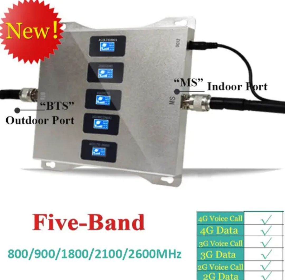 Universal Cellular Antenna Five Band Mobile Signal Booster GSM/2G/3G/4G_8