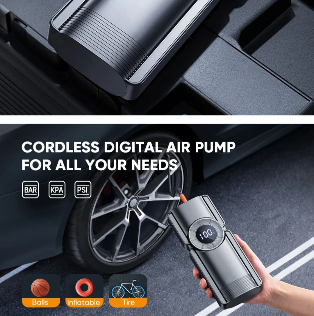 Portable 20000 mAh Super Capacitor Jumpstarter with Air Compressor_5