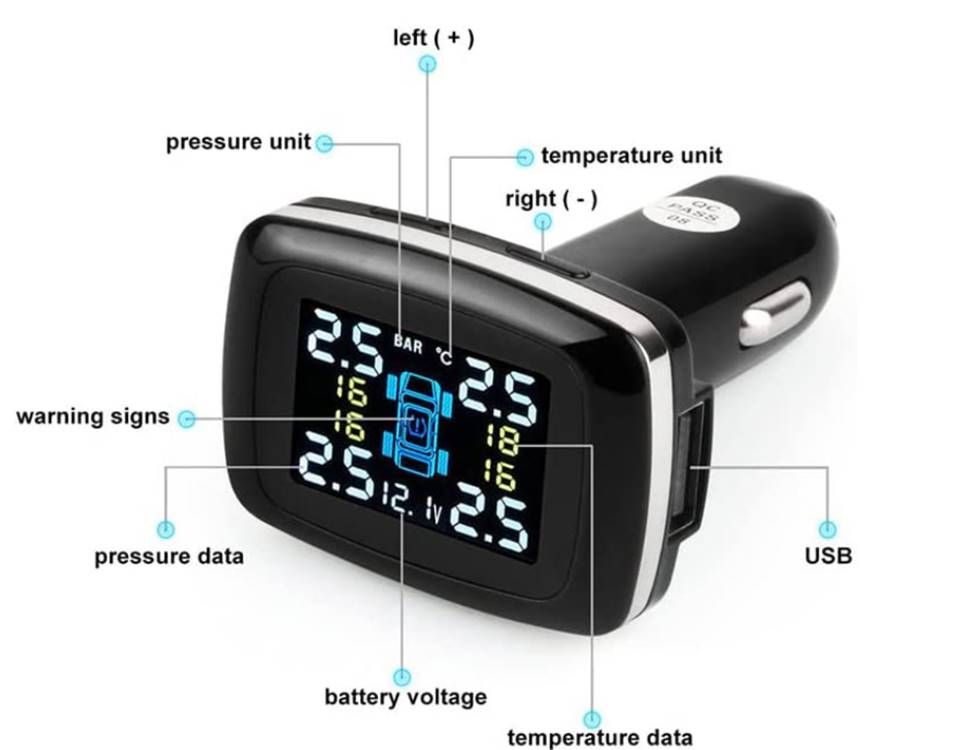 Wireless Car Tyre Pressure Monitoring System -Cigarette Lighter Installation_4