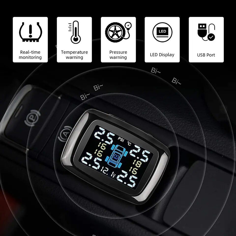 Wireless Car Tyre Pressure Monitoring System -Cigarette Lighter Installation_6