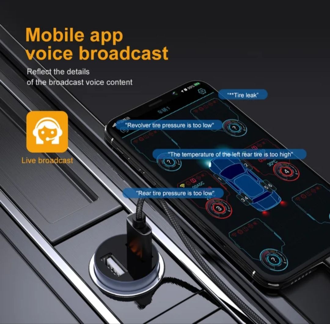 External Auto Tire Pressure Monitoring System Wireless_5