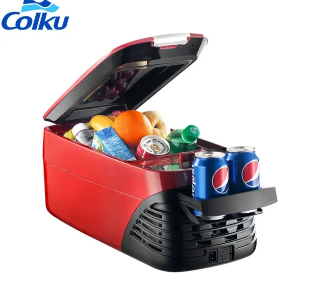 Portable DC 12V 24V mini car refrigerator 8L_2