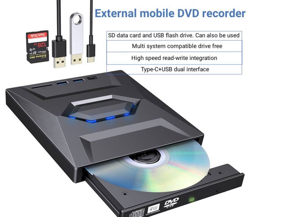 External Optical Drive USB 3.0 Portable CD DVD +/ RW Drive DVD Player_5