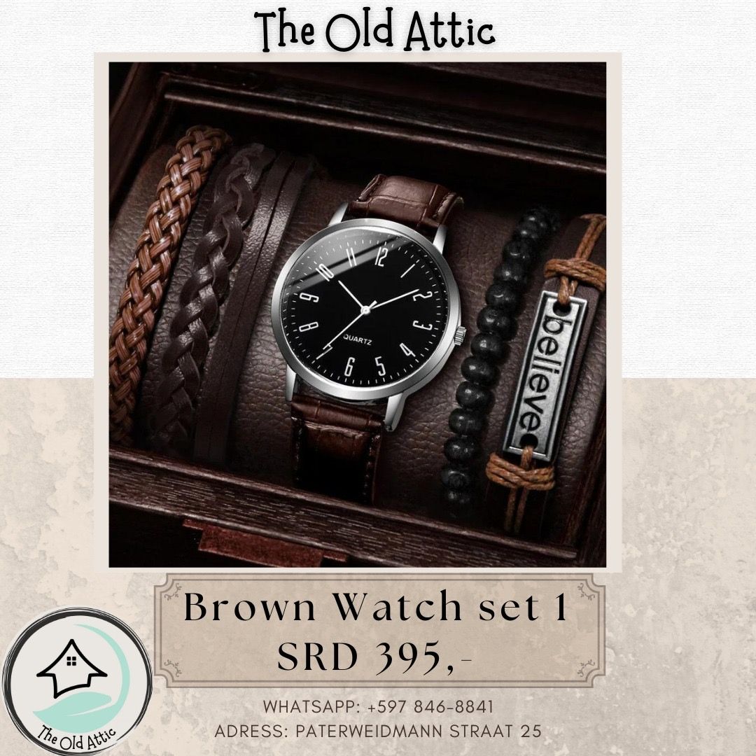 Brown Watch set ‘believe’ _0