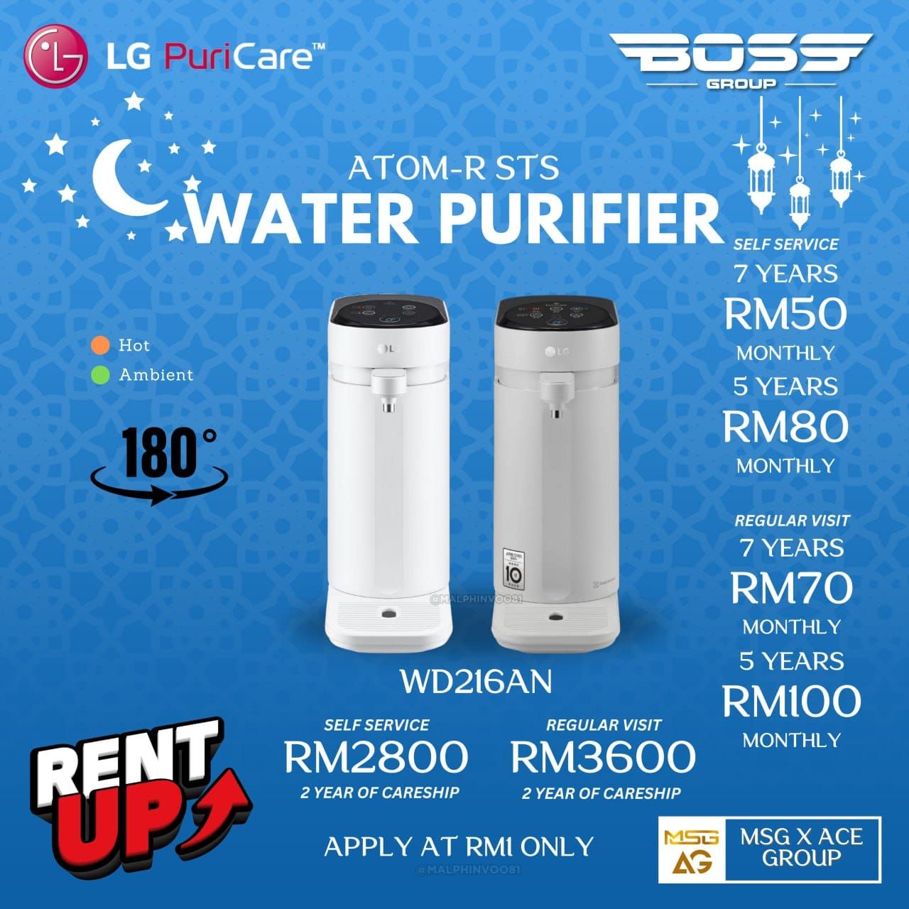 LG Tankless Water Purifier with 4 stages Filtration, Hot Cold Ambient Water Mode_1