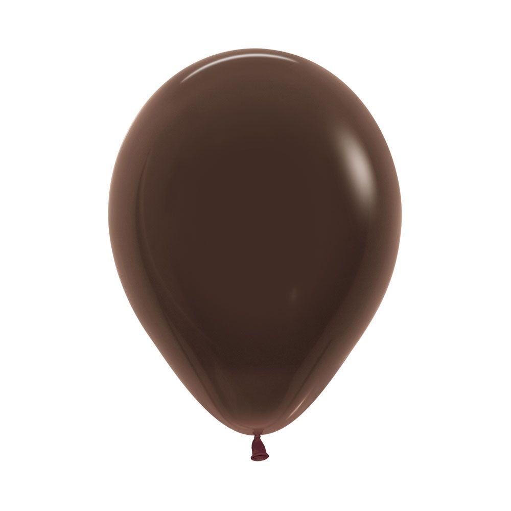 12in, Fashion Solid Chocolate Brown Latex Balloons_0