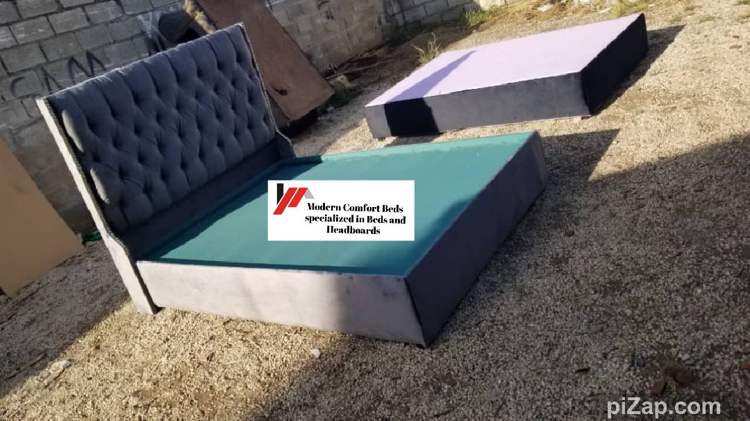 Wing tufted double bedset _0
