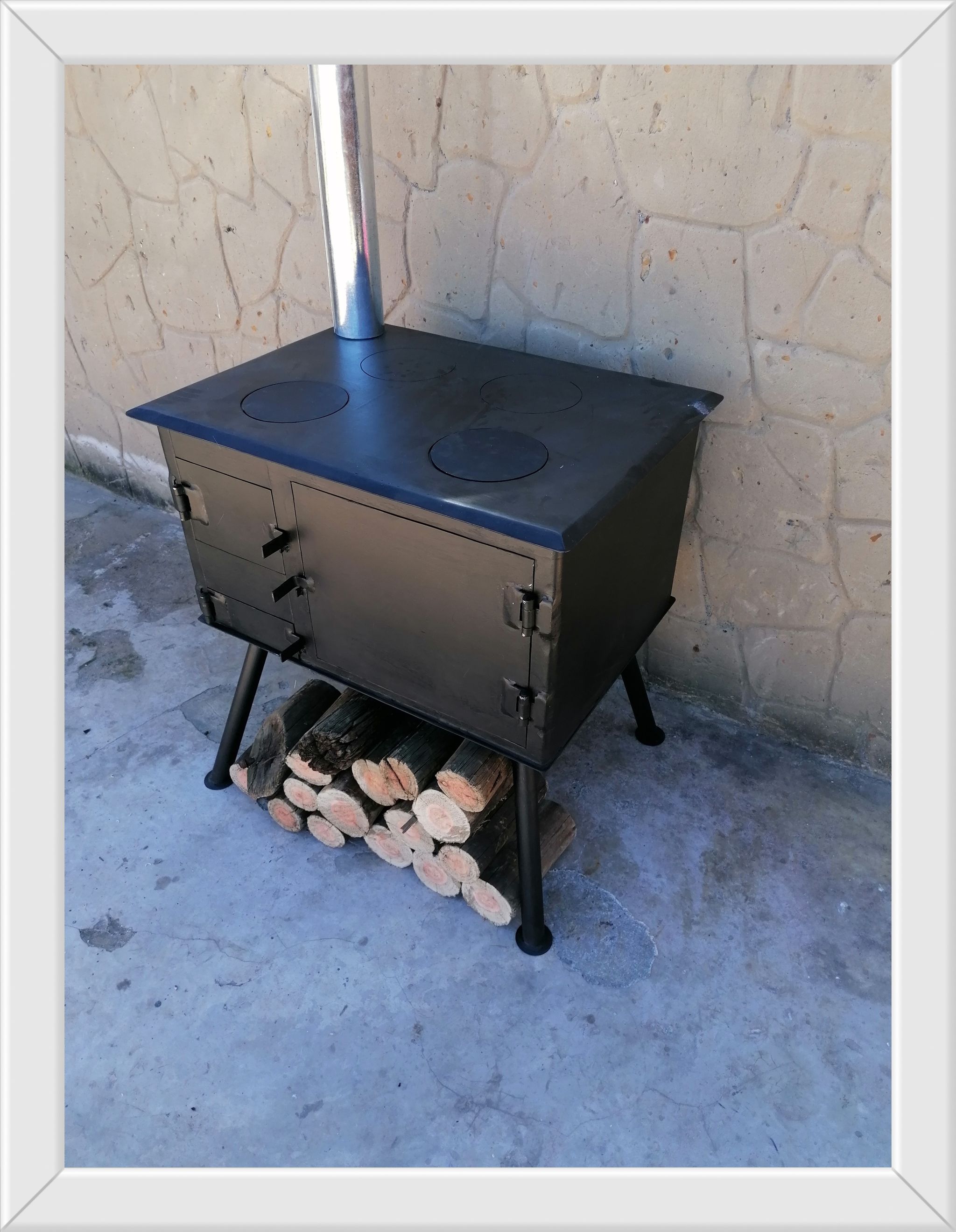 Beautiful 4 plate coal stoves with oven _1