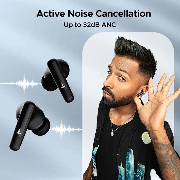 BoAt Airdopes Unity ANC TWS with Active Noise Cancellation, ENx™ Technology, BEAST™ Mode, ASAP™ Charge - Black_1