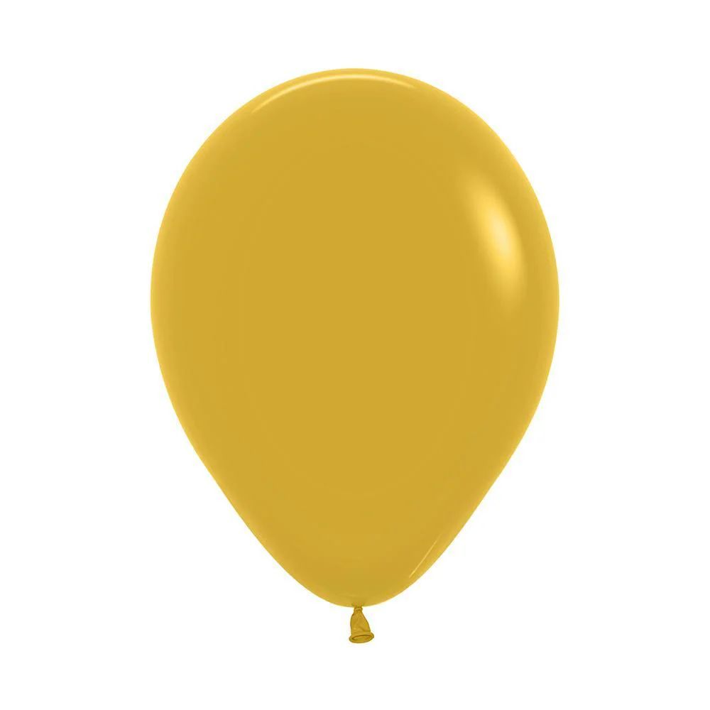 12in, Fashion Solid Mustard Yellow Latex Balloons_0