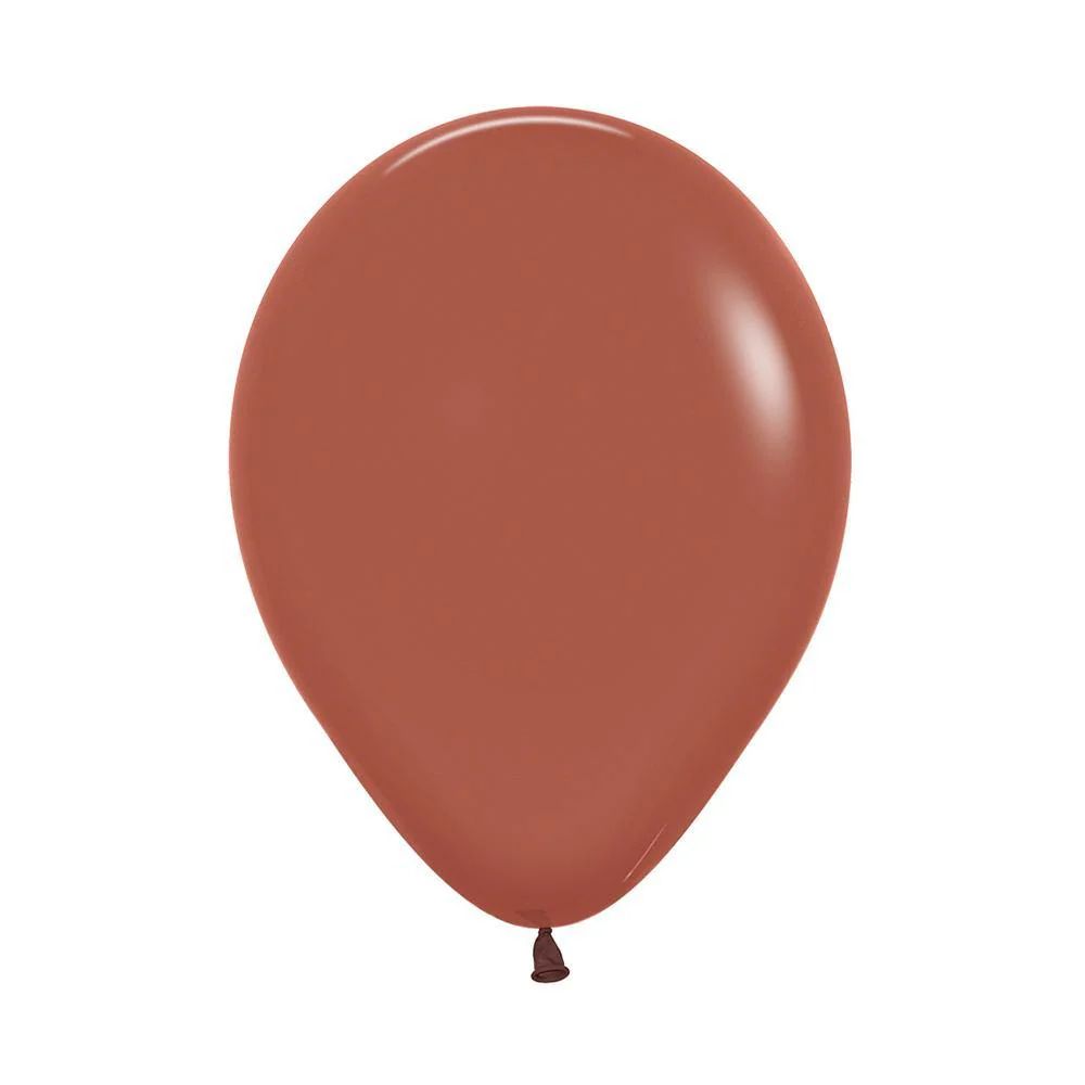 12in, Fashion Solid Terracotta Brown Latex Balloons_0