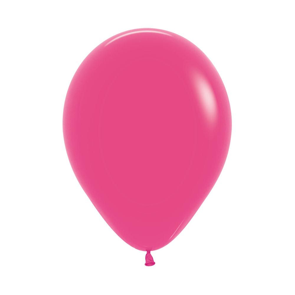 12in, Fashion Solid Fuchsia Pink Latex Balloons_0