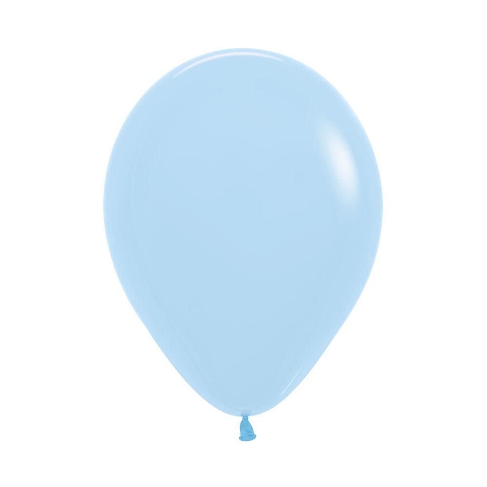 12in, Pastel Matte Blue Latex Balloons_0