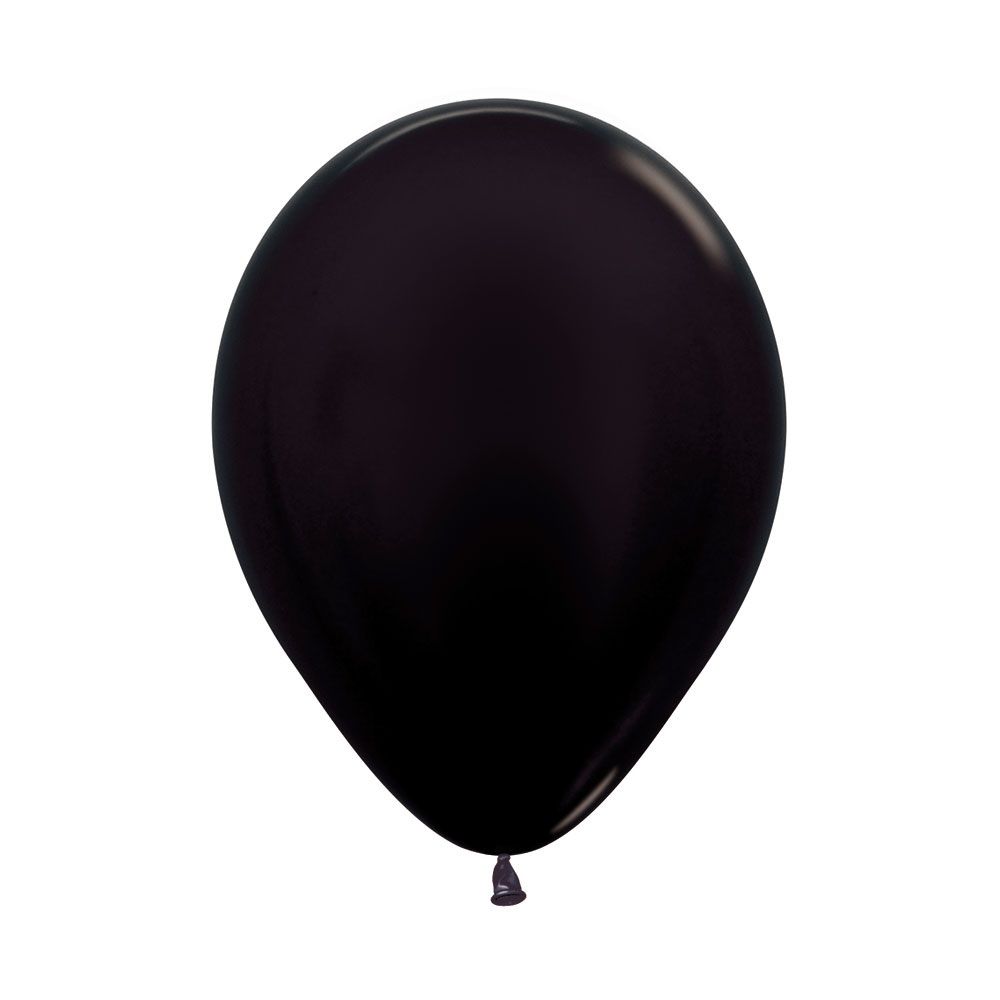 12in, Metallic Pearl Black Latex Balloon_0