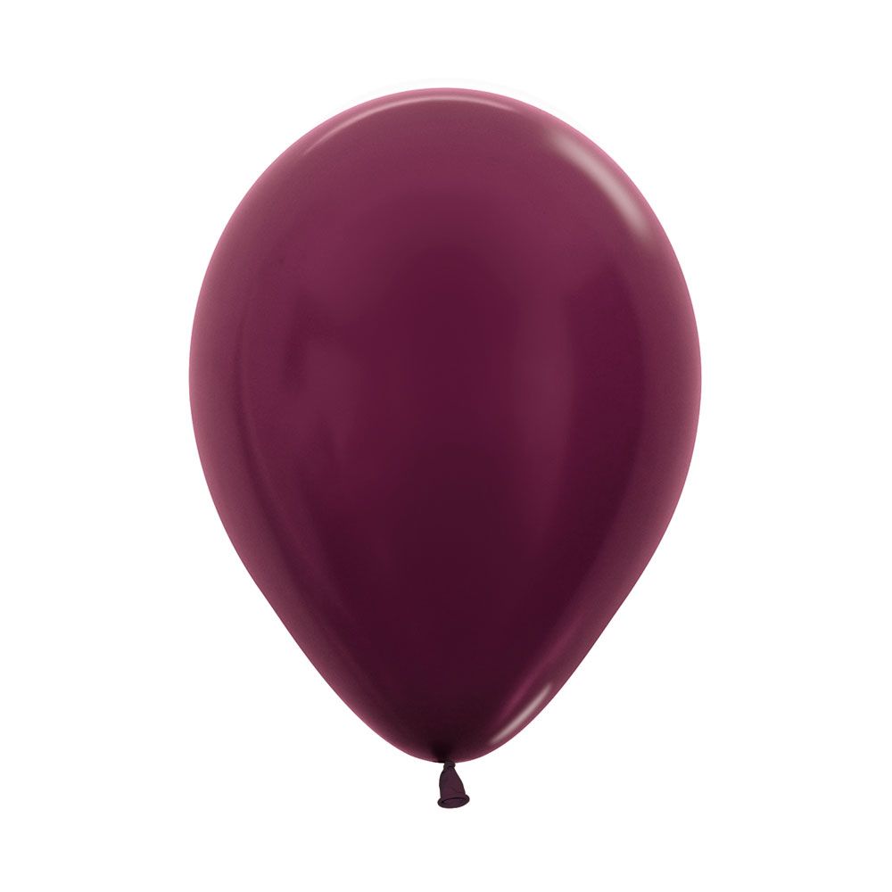 12in, Metallic Pearl Burgundy Latex Balloon_0