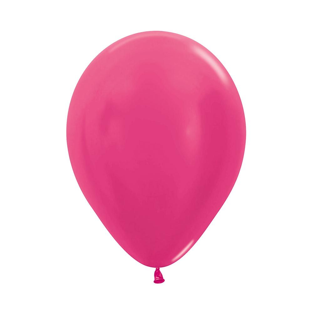 12in, Metallic Pearl Fuchsia Pink Latex Balloon_0