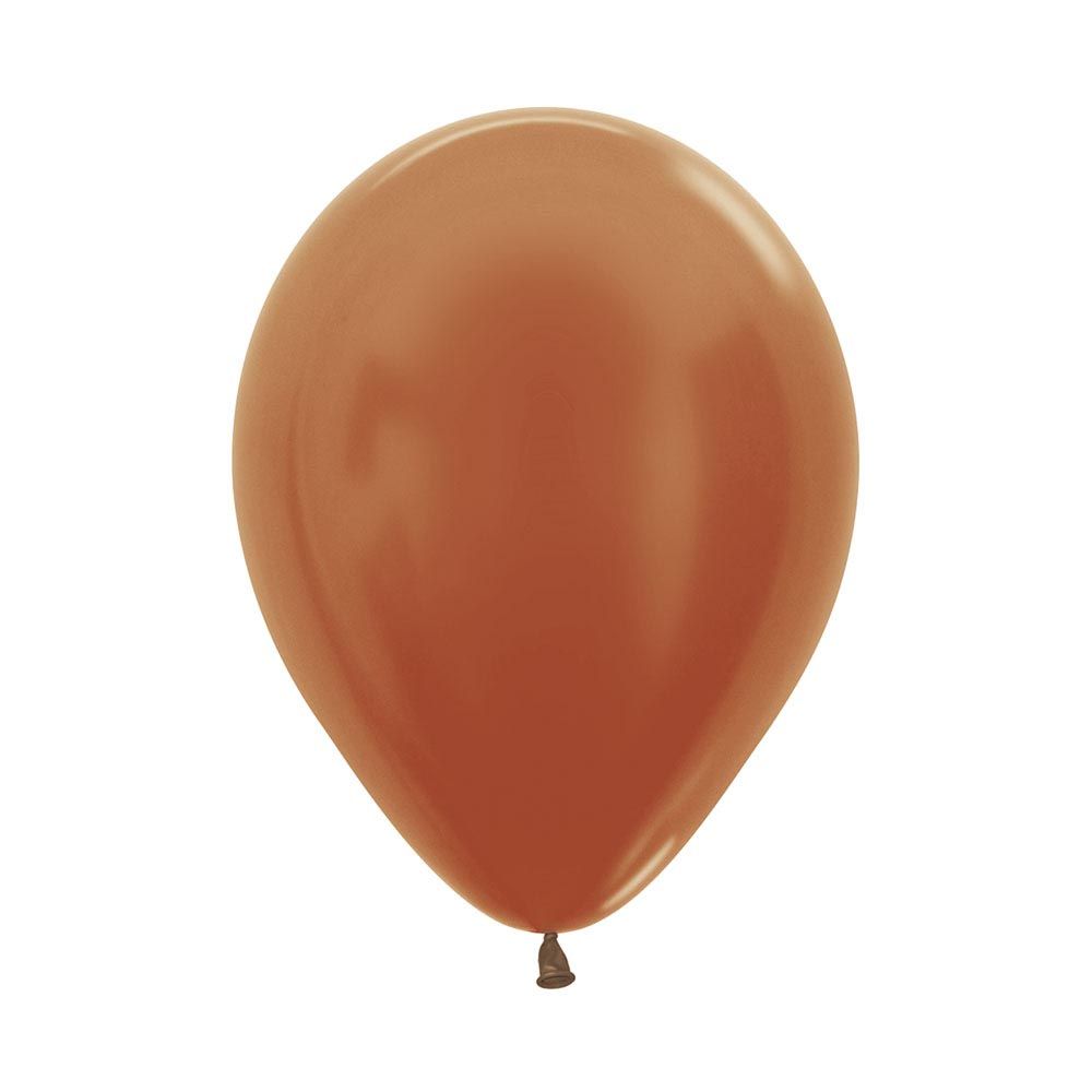 12in, Metallic Pearl Copper Brown Latex Balloon_0