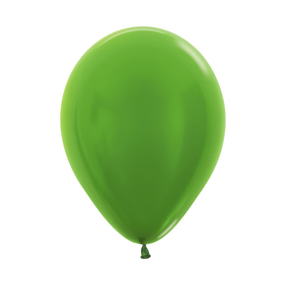 12in, Metallic Pearl Lime Green Latex Balloon_0