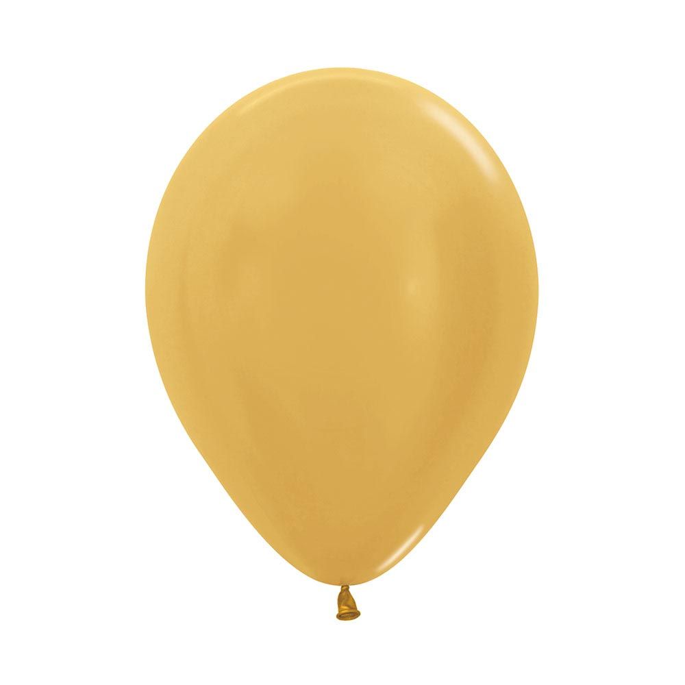 12in, Metallic Pearl Gold Latex Balloon_0