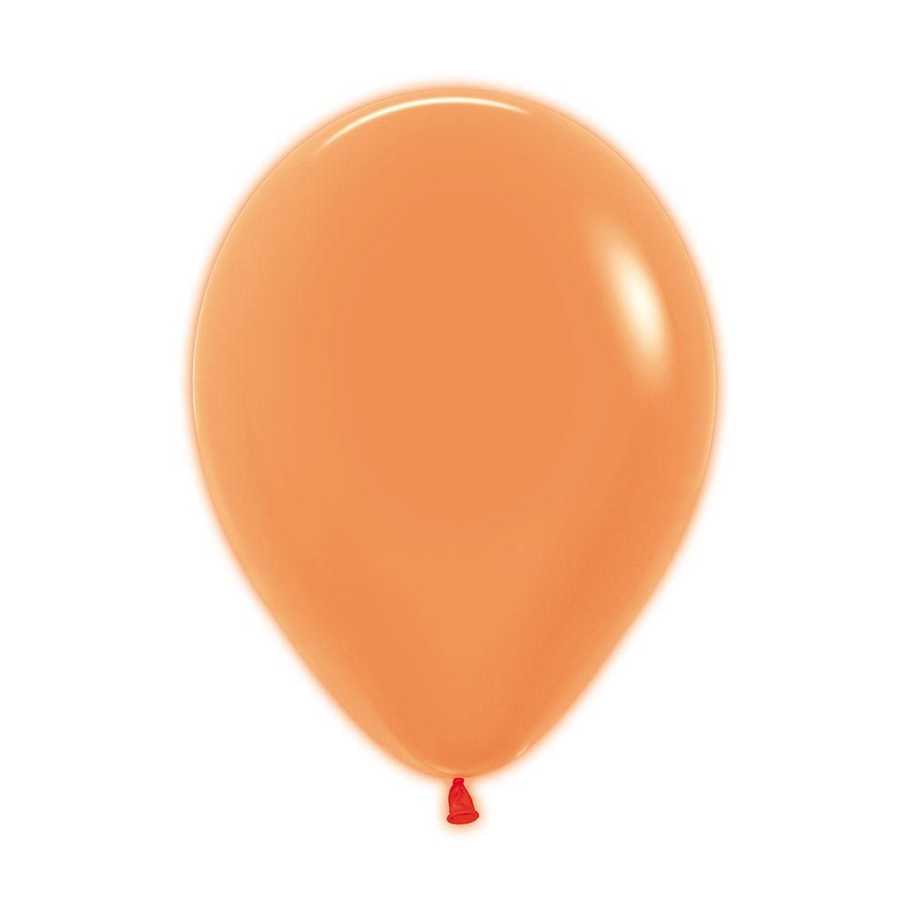 12in, Neon Orange Latex Balloon_0