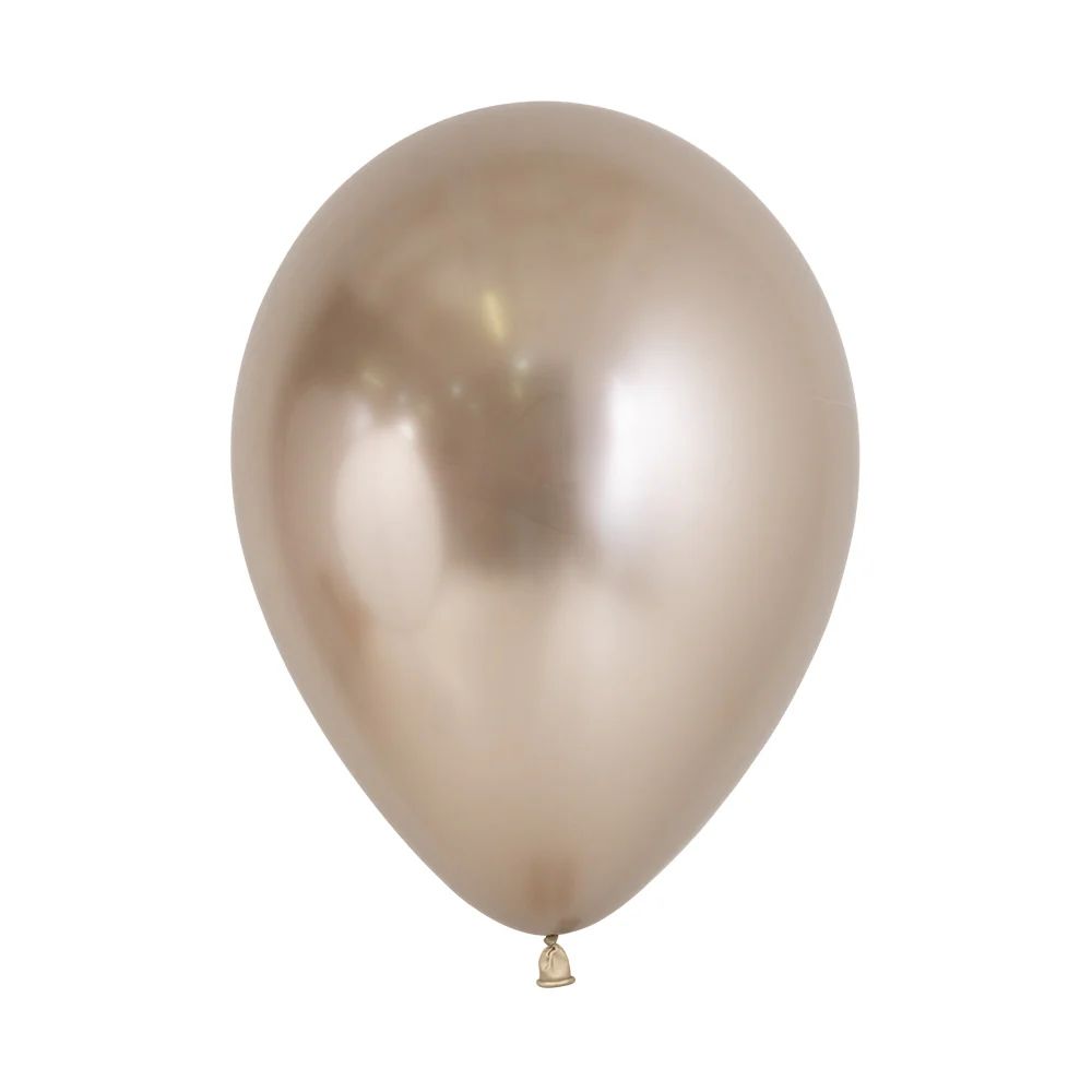 12in, Chrome Reflex Champagne Latex Balloon_0