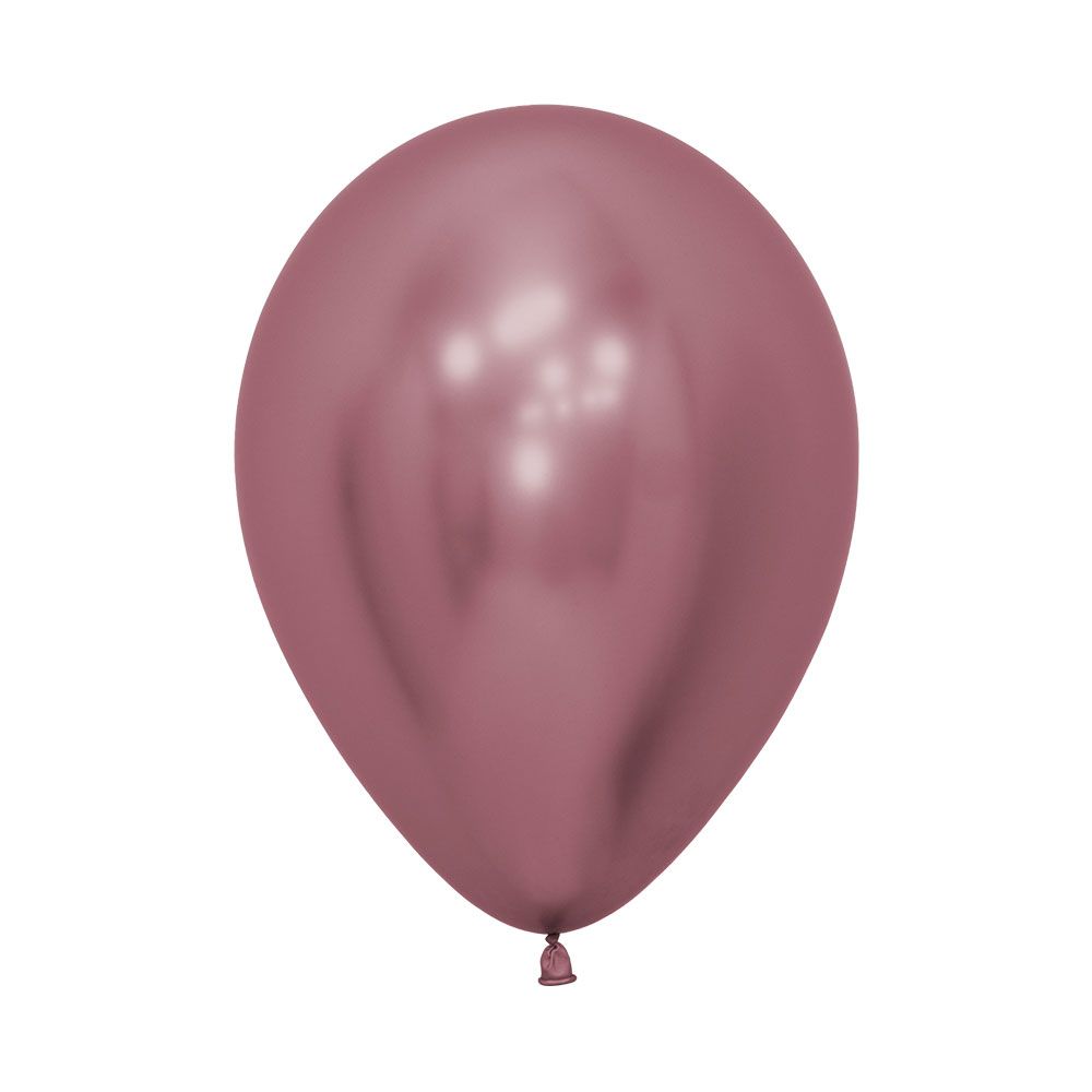 12in, Chrome Reflex Pink Latex Balloon_0