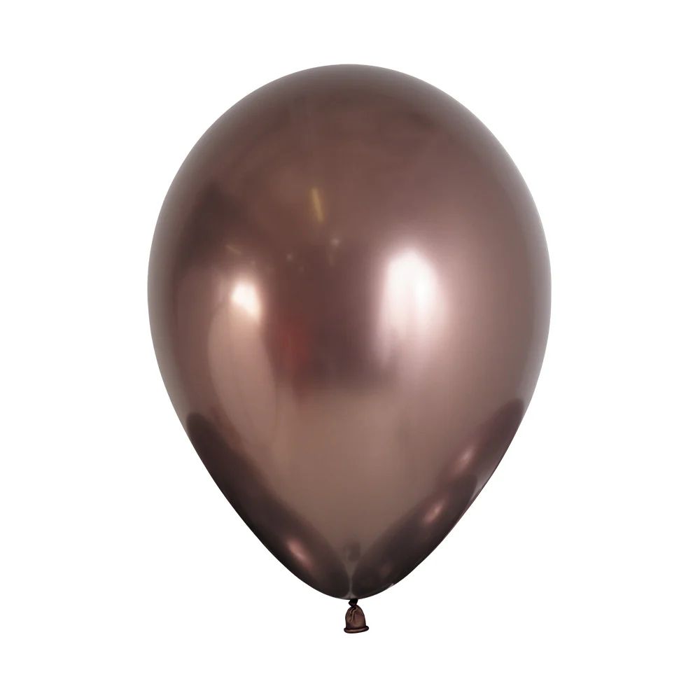 12in, Chrome Reflex Truffle Brown Latex Balloon_0