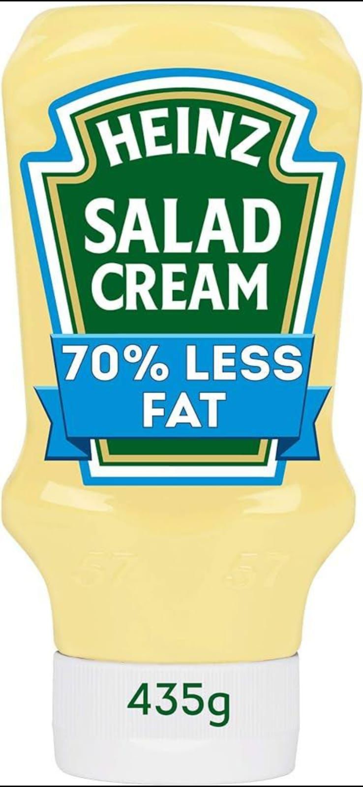 Heinz Salad Cream 435g  70% less fat upside down squeezy bottle  Bb 1/8/24_0