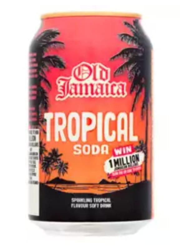 Old Jamaica Tropical Soda 330ml can Bb 30/9/24_0