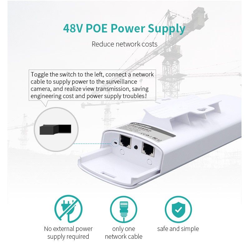 Comfast CF-E314N V2 10km Long Range Bridge 2.4GHz Outdoor CPE bridge_7