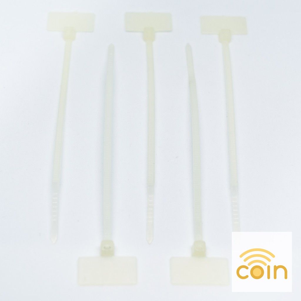 White Nylon Tag Marker Cable Ties 2.5 x 100, 110mm (100pcs)_3