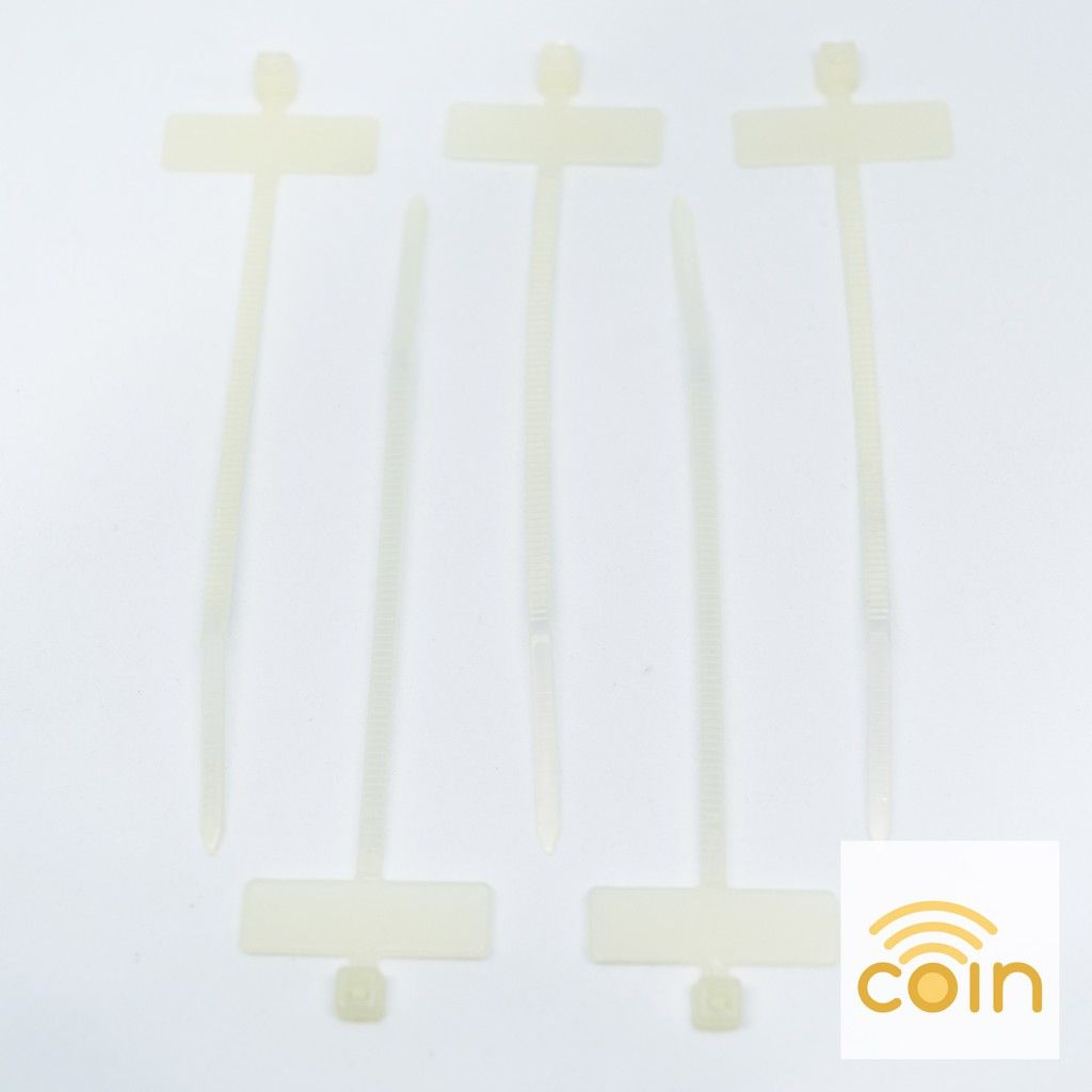 White Nylon Tag Marker Cable Ties 2.5 x 100, 110mm (100pcs)_5